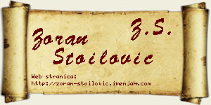 Zoran Stoilović vizit kartica